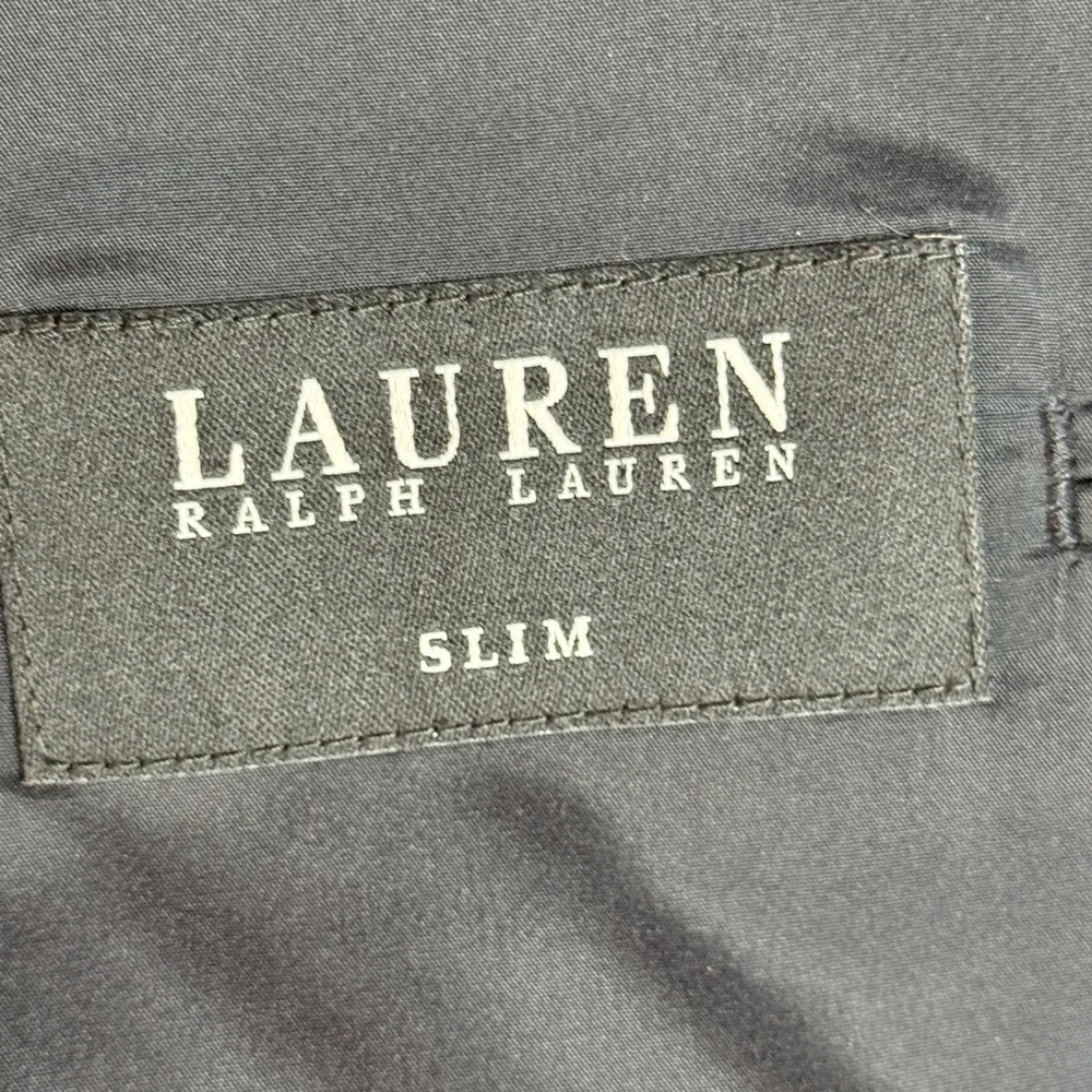 Mens Lauren Ralph Lauren Jacket | Size 42R | Navy Blue Slim Fit 100% Wool Blazer
